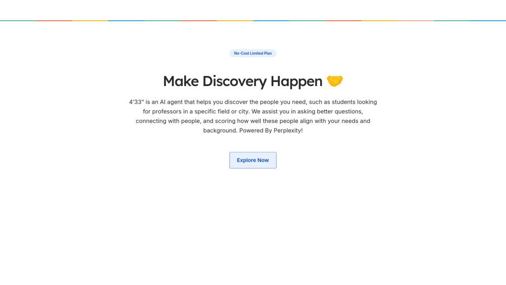 4'33'' - AI Tool for Expert Discovery through Smarter Questioning