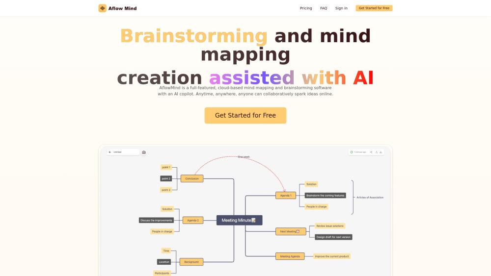AflowMind - AI-Powered Mind Mapping and Brainstorming