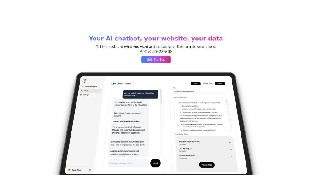 Agent One - Create Custom AI Agents with Ease