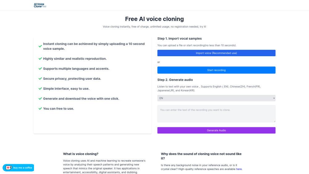 AI Clone Voice Free: Reviews, Features, Pricing, Guides, and Alternatives