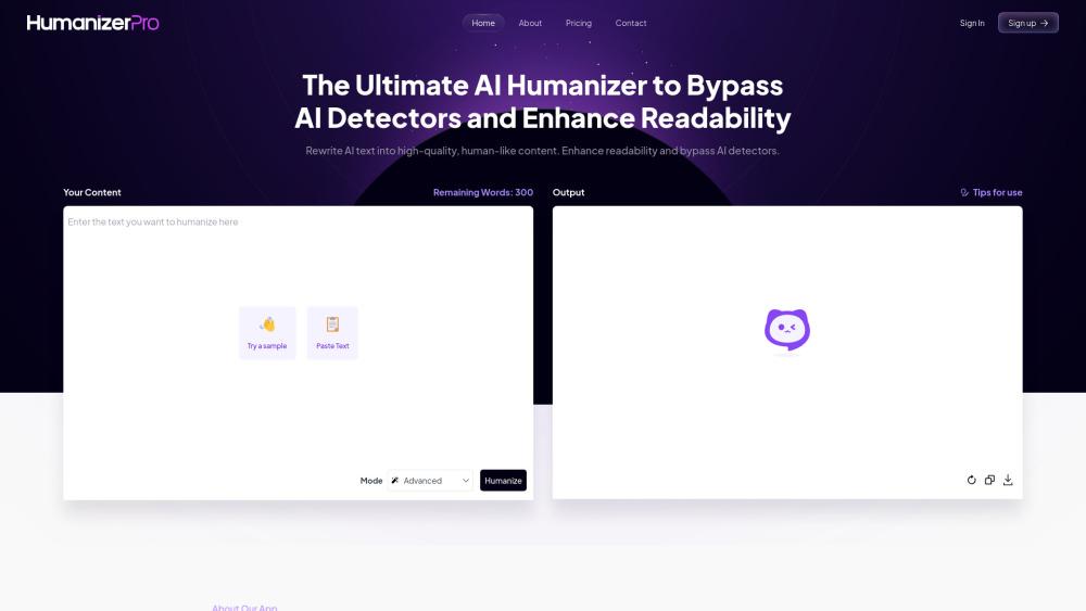 HumanizerPro: Advanced AI Humanizer Tool
