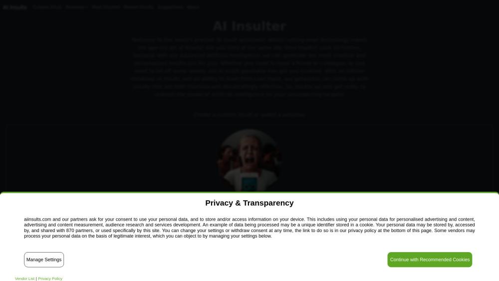 AI Insult Generator - Create Humorous Insults with AI