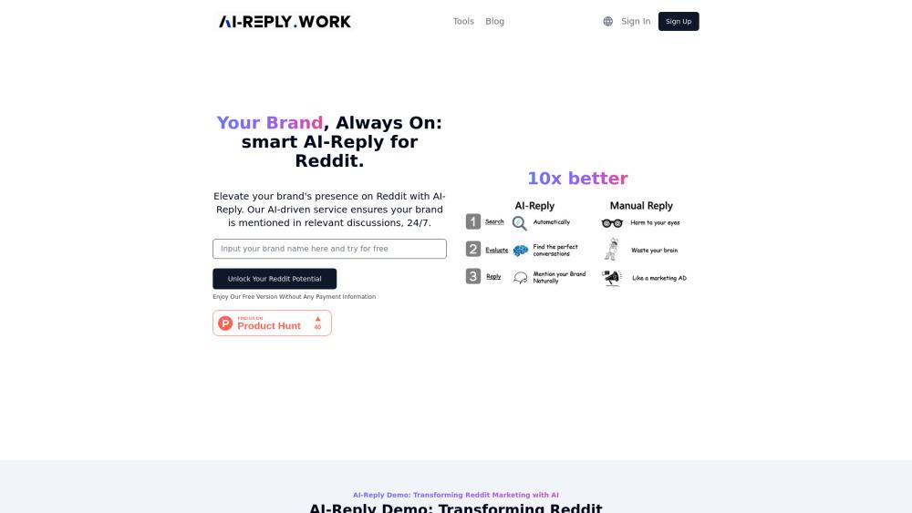 AI-Reply - 24/7 Reddit Automation for Brands