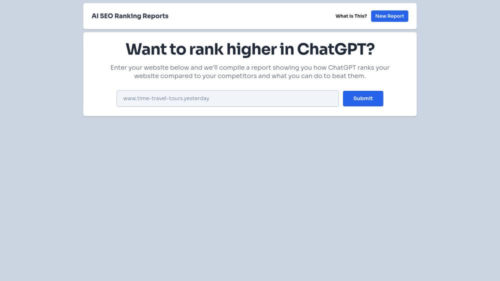 ChatGPT SEO Reports