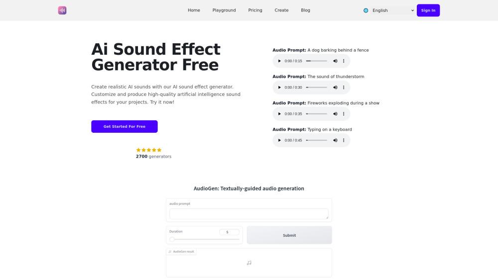 AI Sound Effect Generator