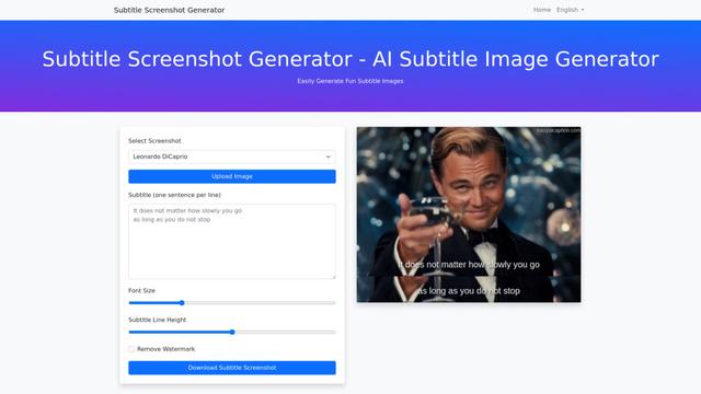 Subtitle Screenshot Generator