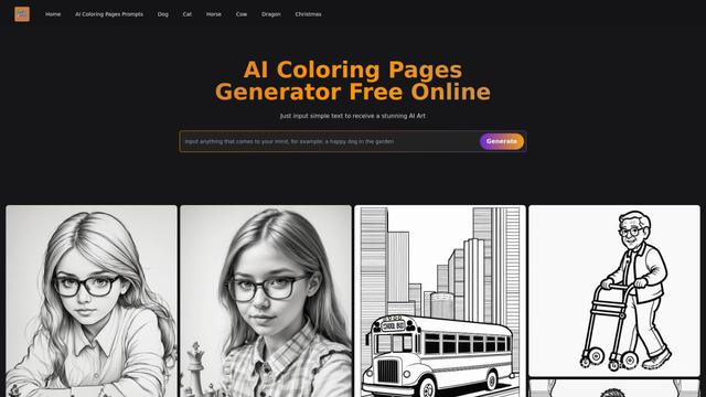 AI Coloring Pages Generator