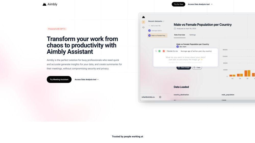 Aimbly Meeting Assistant - Boost Productivity with AI