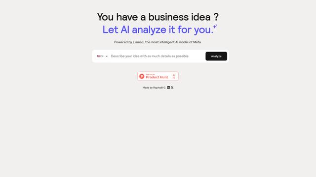 Llama3 Business Idea Analyzer