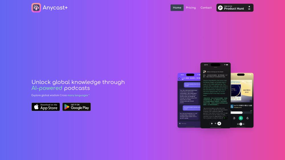 Anycast+ - AI-Powered Podcast App for Global Content