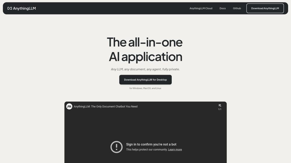 AnythingLLM: AI-Powered Document Chat Application