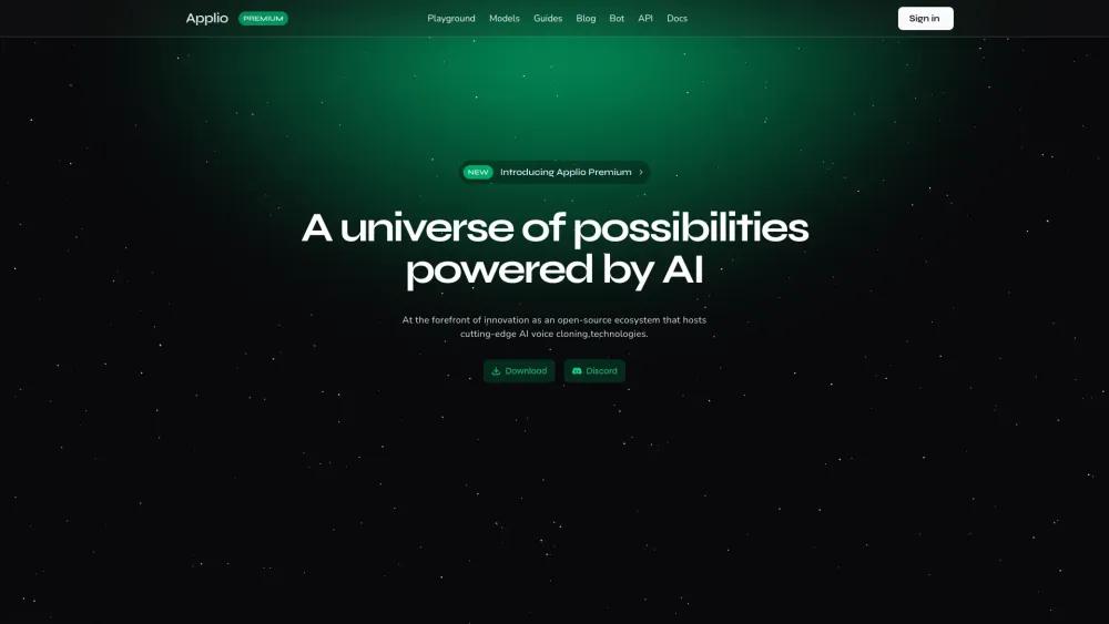 Applio - Pioneering Open-Source Ecosystem for AI Voice Cloning