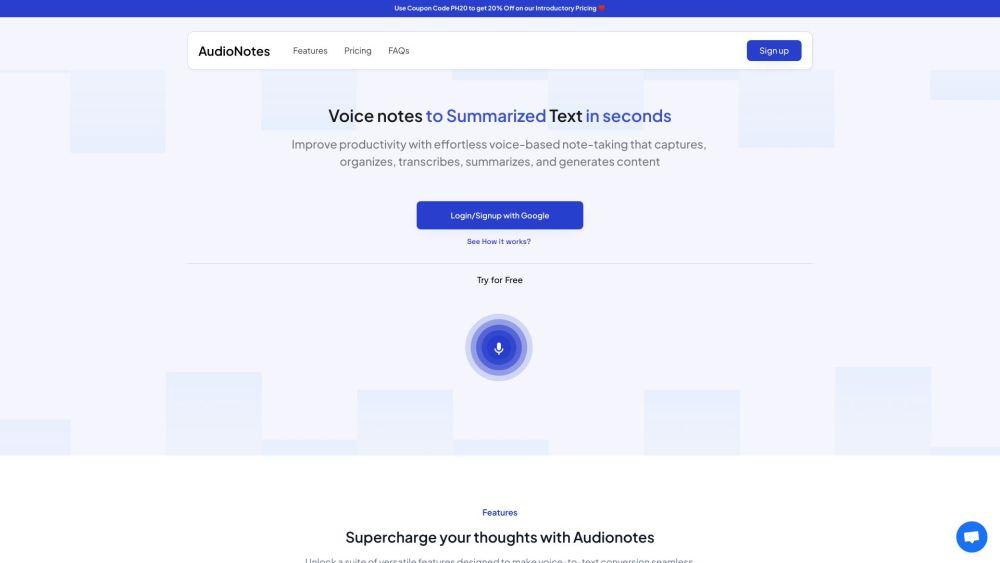 AudioNotes - AI Note-Taking App for Productivity