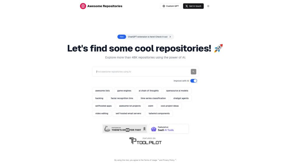 Awesome Repositories: AI-Powered GitHub Search Engine