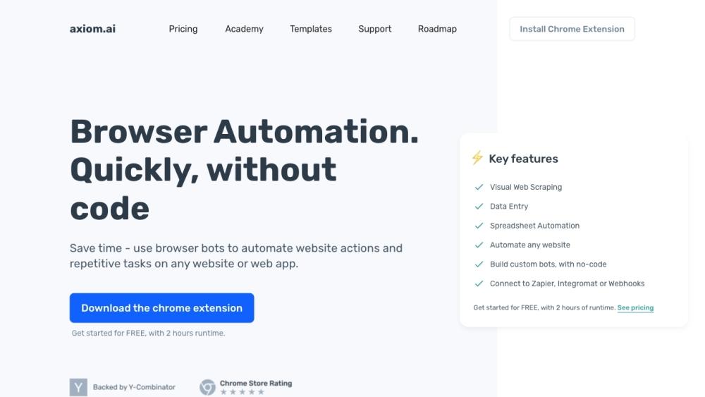 Axiom.ai - No-Code Browser Automation Tool