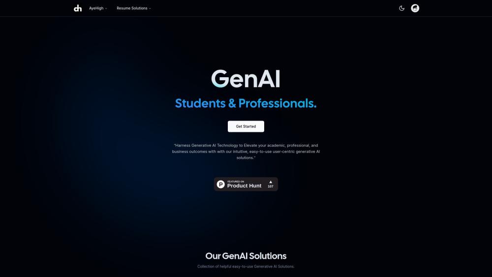 AyeHigh GenAI Solutions Suite