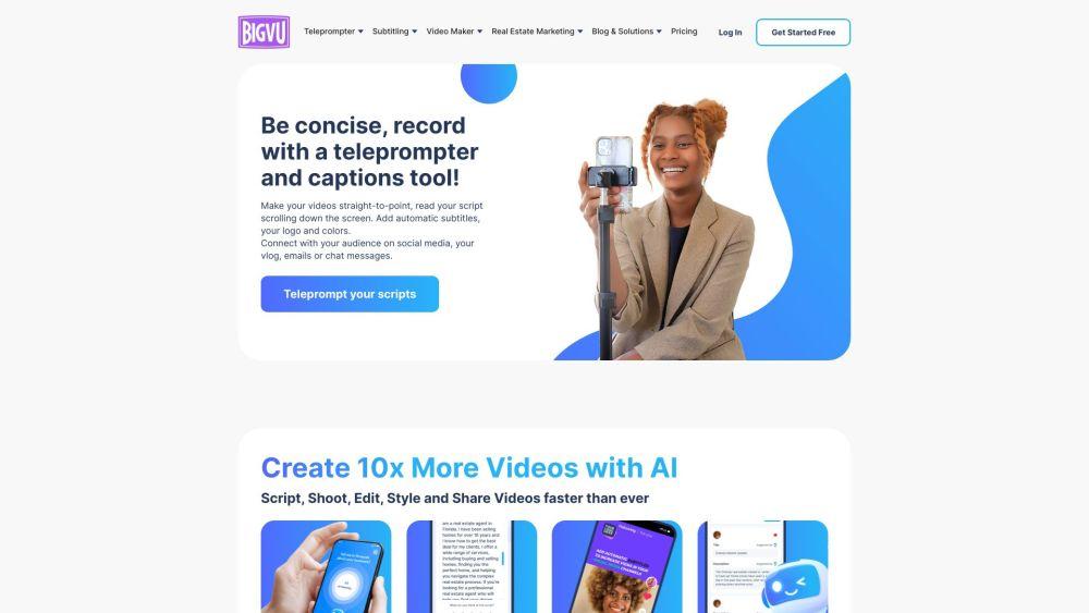 BIGVU - AI Video Creation Platform for Professionals