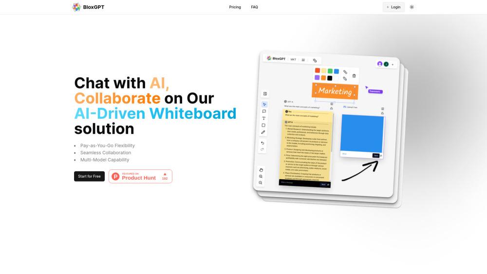 BloxGPT - AI-Powered Whiteboard for Team Collaboration