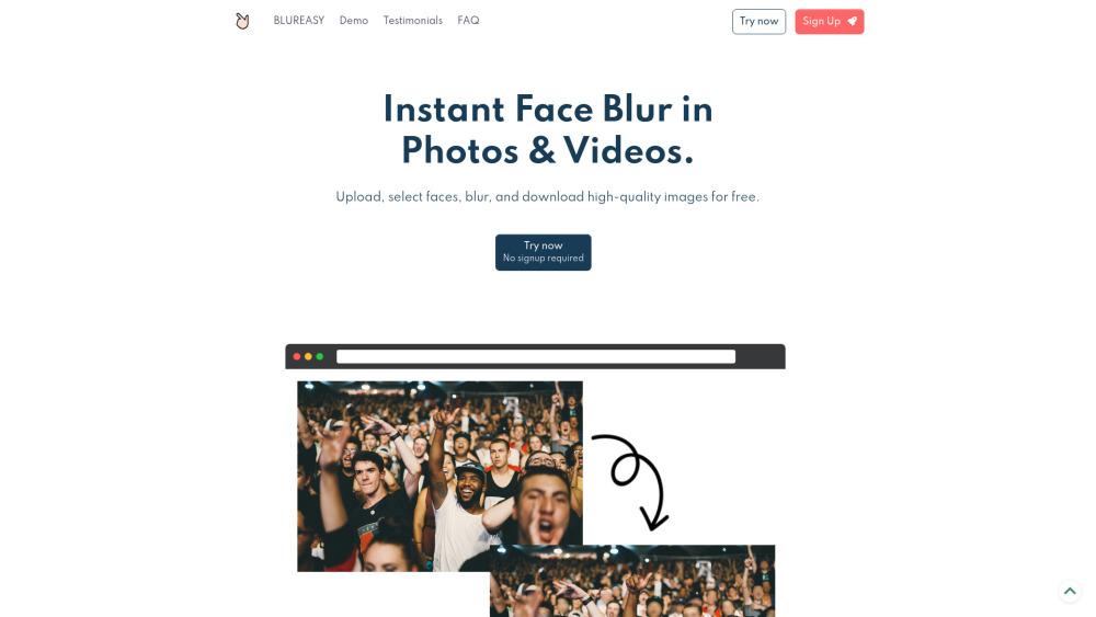 Blureasy - AI-Powered Face Blurring Tool