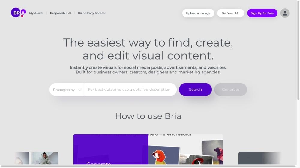 BRIA.ai - Responsible Visual AI Platform