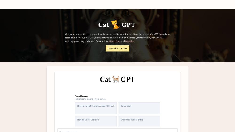 Cat-GPT: AI-Powered Cat Expert Chatbot