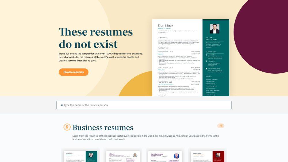 Standout Resume Inspiration - 1000+ Examples from Famous People