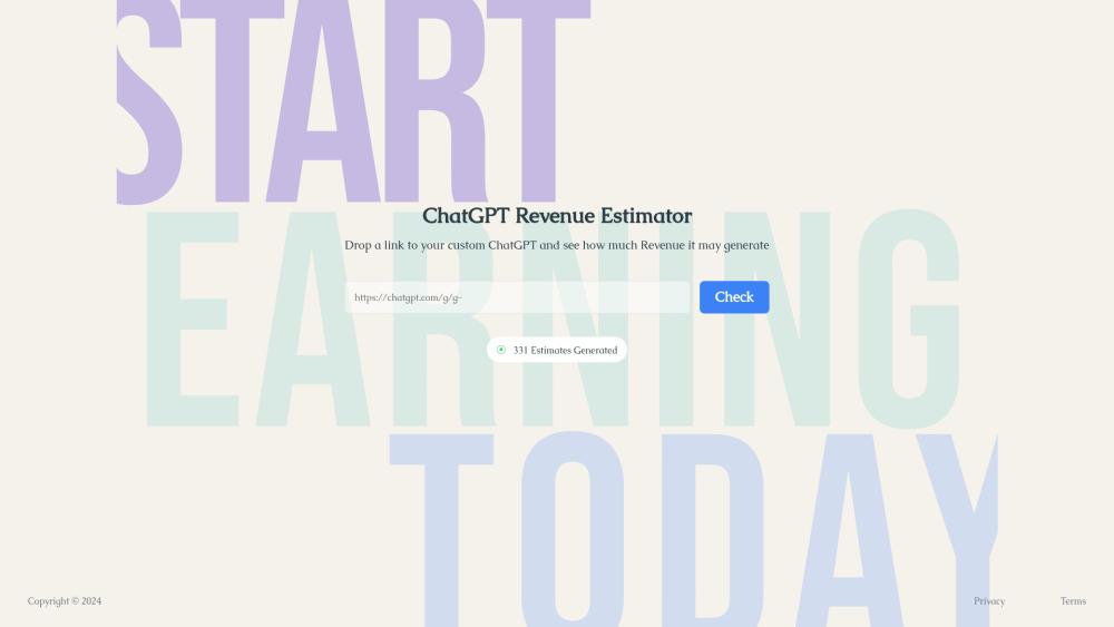 ChatGPT Revenue Estimator