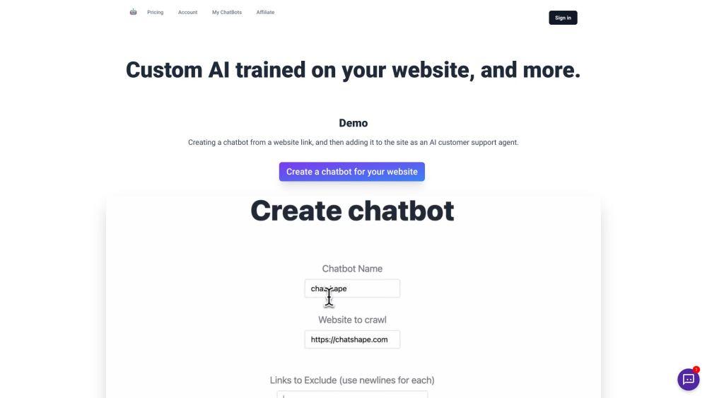 ChatShape - Custom AI Chatbots for Enhanced Customer Support