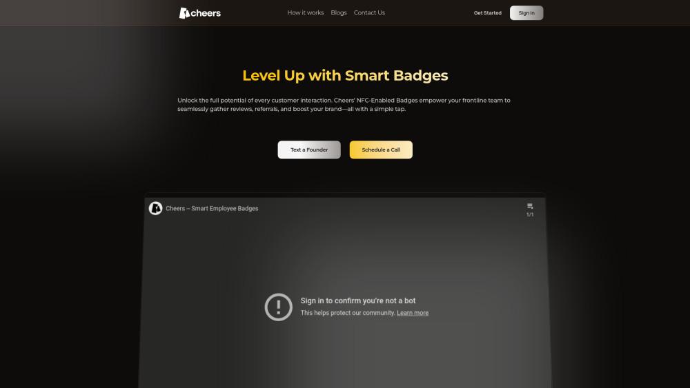 Cheers Reviews - NFC-Enabled Customer Feedback Platform