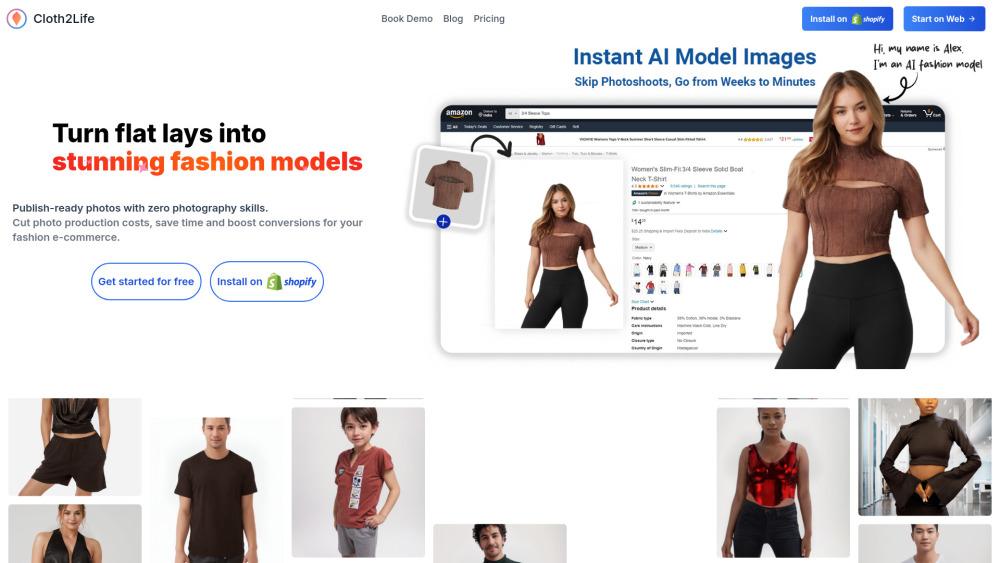 Cloth2Life - AI-Powered Fashion Model Photos