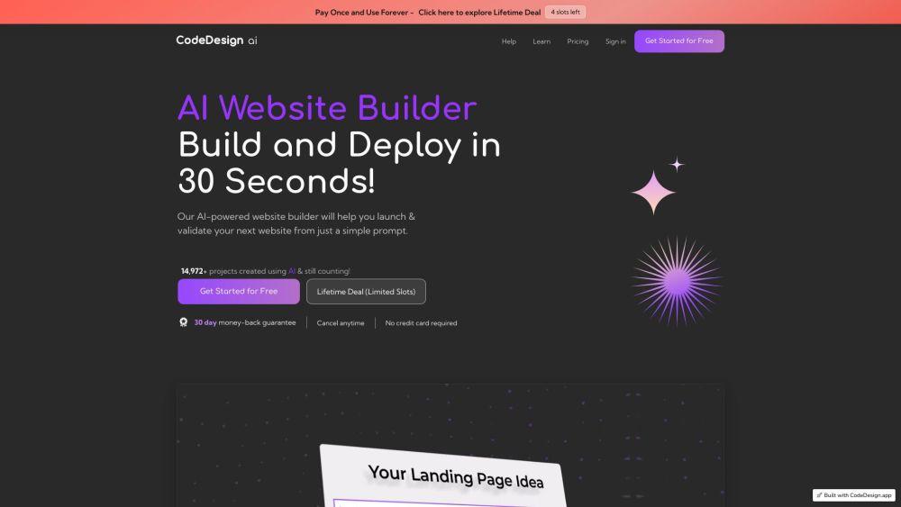 CodeDesign.ai - AI Website Builder for Responsive Sites