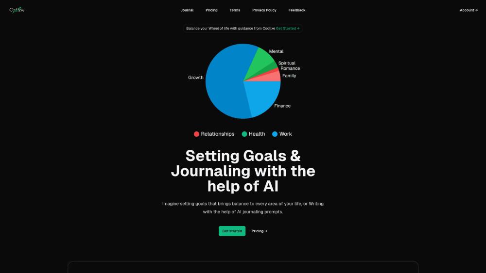 Codlixe - AI-Powered Goal Setting and Journaling Platform