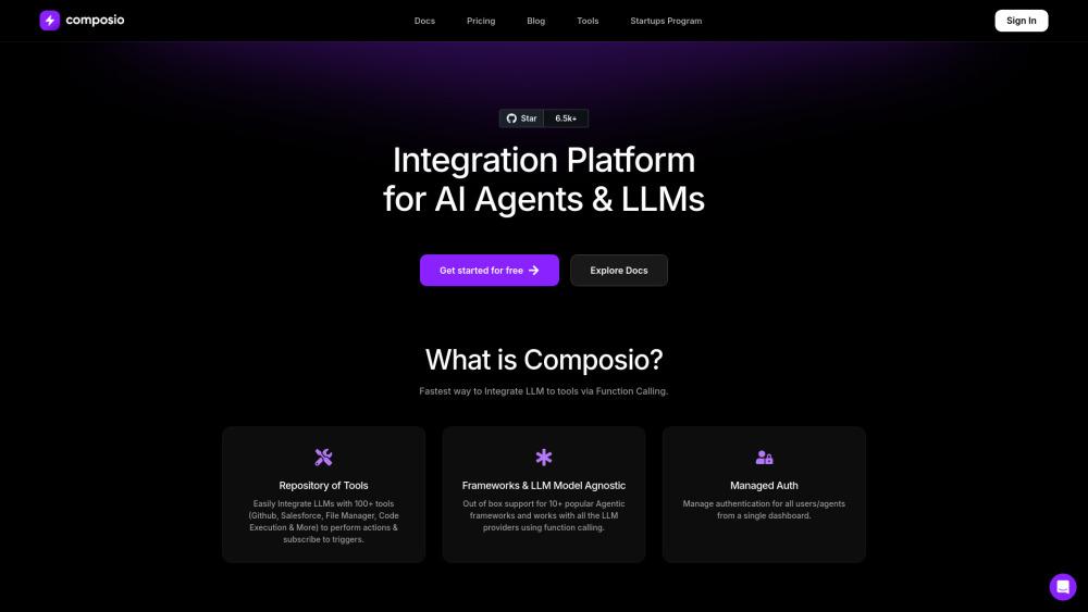 Composio: AI Agent and LLM Integration Platform