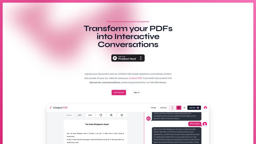 Croduct PDF: Interactive Document Companion