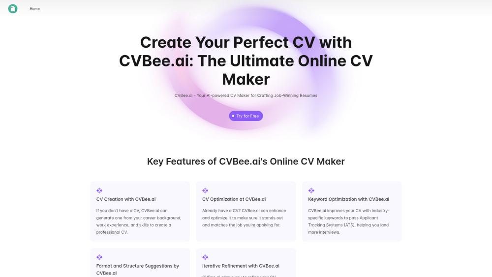 CVBee.ai: AI-Powered Resume Builder for Job Seekers