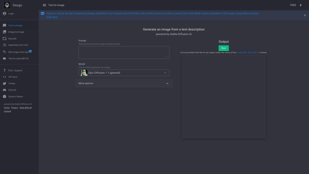 Dezgo - AI Image Generator from Text
