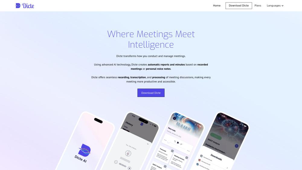 Dicte.ai: AI-Powered Meeting Assistant