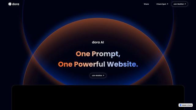 Comment utiliser Dora : Guide du constructeur de sites web IA