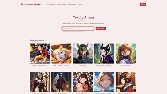 AI Anime Generator