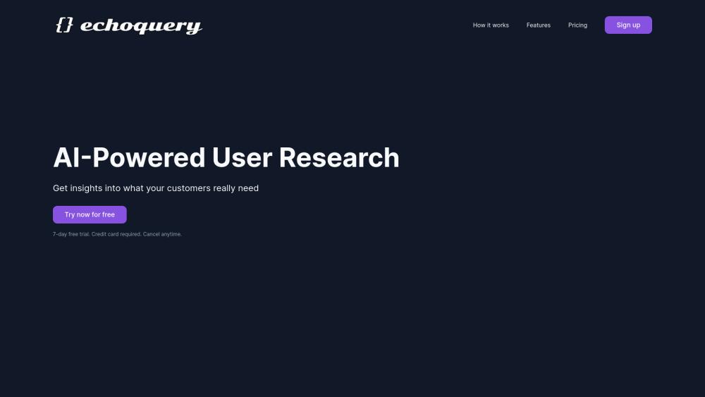 EchoQuery: AI-Powered User Research Tool