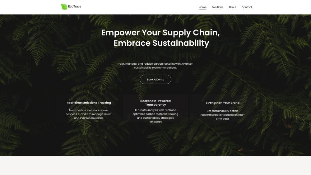 EcoTrace - AI-Powered Sustainable Solutions for Business