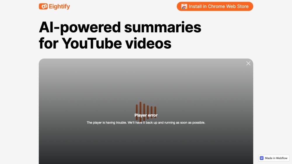 Eightify AI ChatGPT - Summarize YouTube Videos with AI