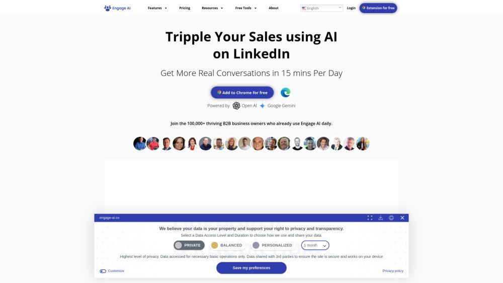 Engage AI - Boost LinkedIn Engagement with AI-Generated Content