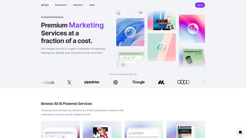 Enso: Affordable AI Marketplace for Small Businesses
