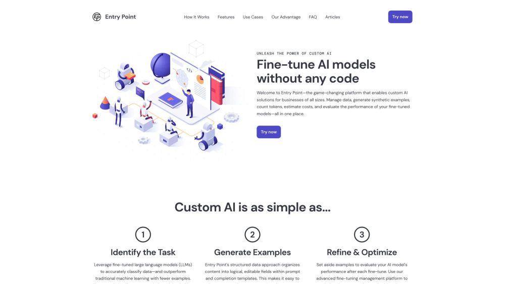 Entry Point AI - No-Code Large Language Model Tuning