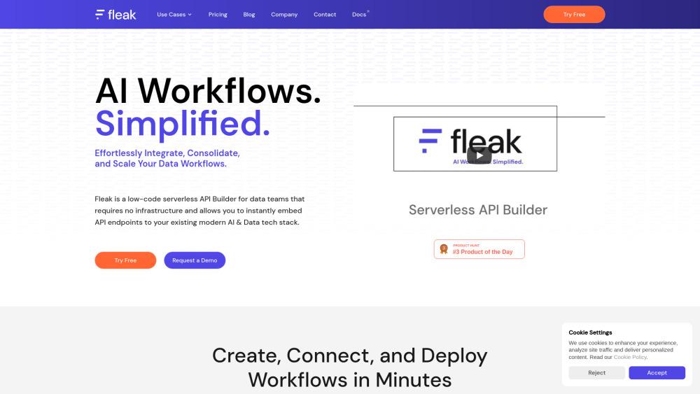 Fleak - Low-Code Serverless API Builder for Data Teams