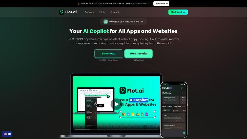 Flot.ai - AI-Powered Digital Copilot for Enhanced Productivity