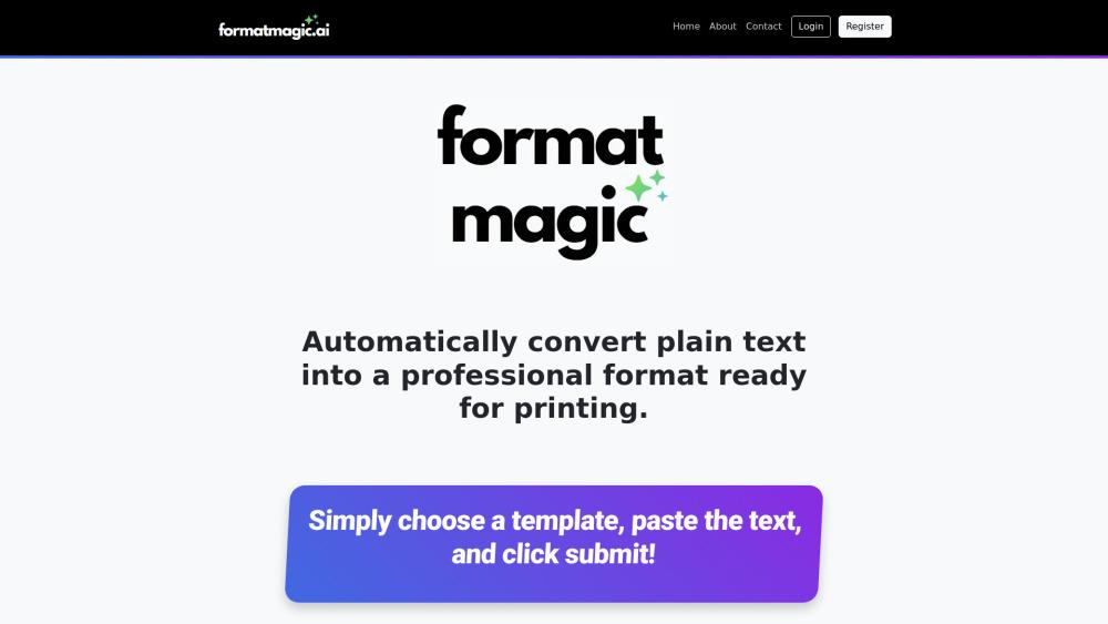Format Magic - AI-Powered Formatting Tool