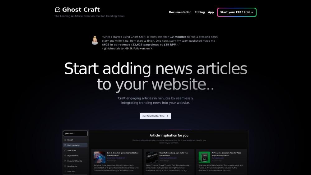 Ghost Craft AI - AI-Powered Content Creation Tool