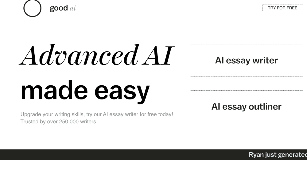 The Good AI - AI-Powered Essay Writing Platform